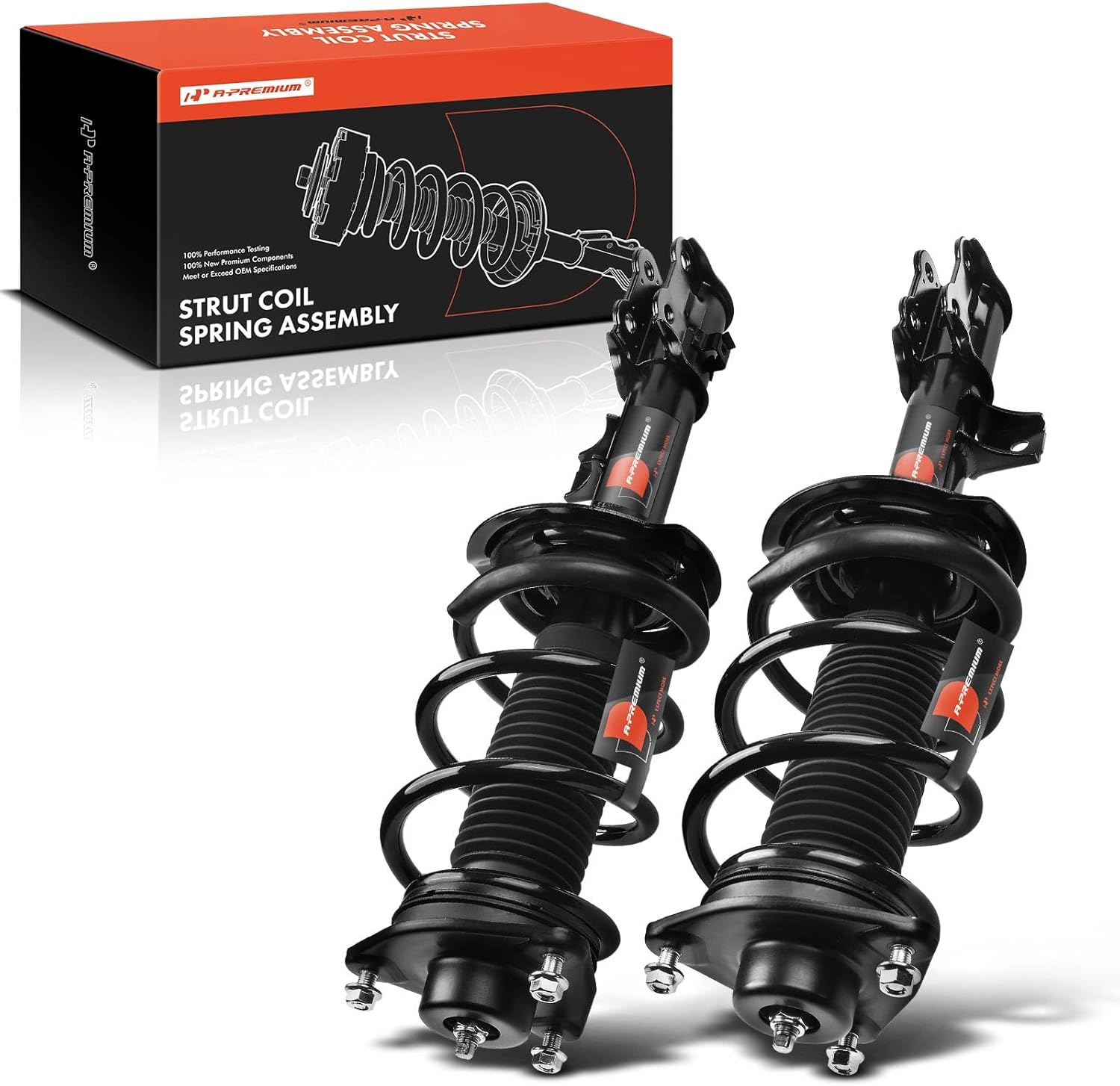 A-Premium Par delantero (2) Conjunto completo de puntal y muelle helicoidal compatible con Hyundai Tucson 2010-2013 Kia Sportage 2011-2016