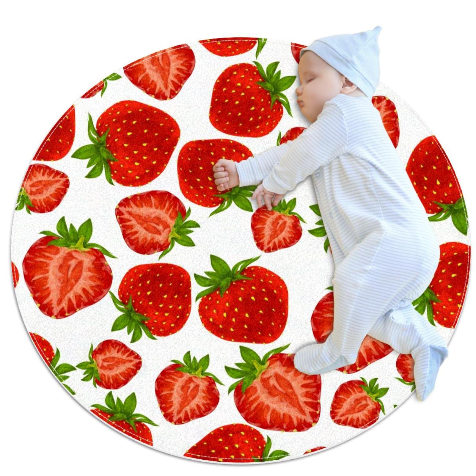 Tapis de jeu pour enfants à fraises pour créer un coin lecture cosy dans leur chambre