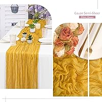 Vista 192 de Showgeous 10 Pack Baby Pink Cheesecloth Table Runner 10FT Long Semi-Sheer Gauze Table Runner Boho or Rustic Wedding Decor for Wedding Decor Arch