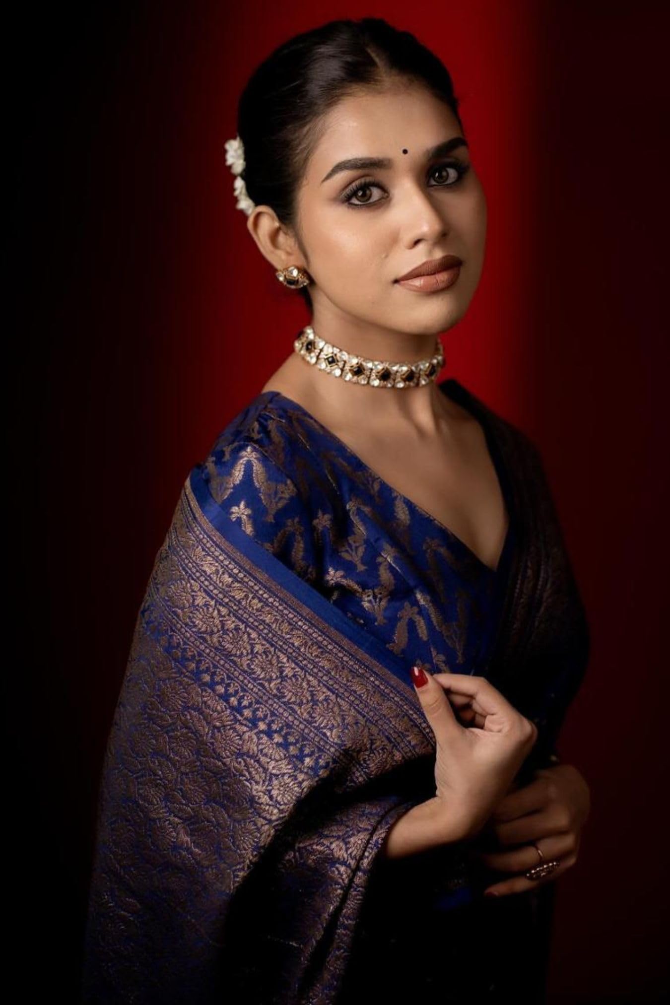 SGF11 Women's Kanjivaram Soft Silk Handloom Saree Golden Zari With Blouse Piece product image 5