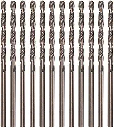 Generic 12 peças de brocas de cobalto, 2,7 mm M35 broca de torção métrica de aço de alta velocidade para metal duro, aço inoxidável, cobre, alumínio, ferro fundido, plástico