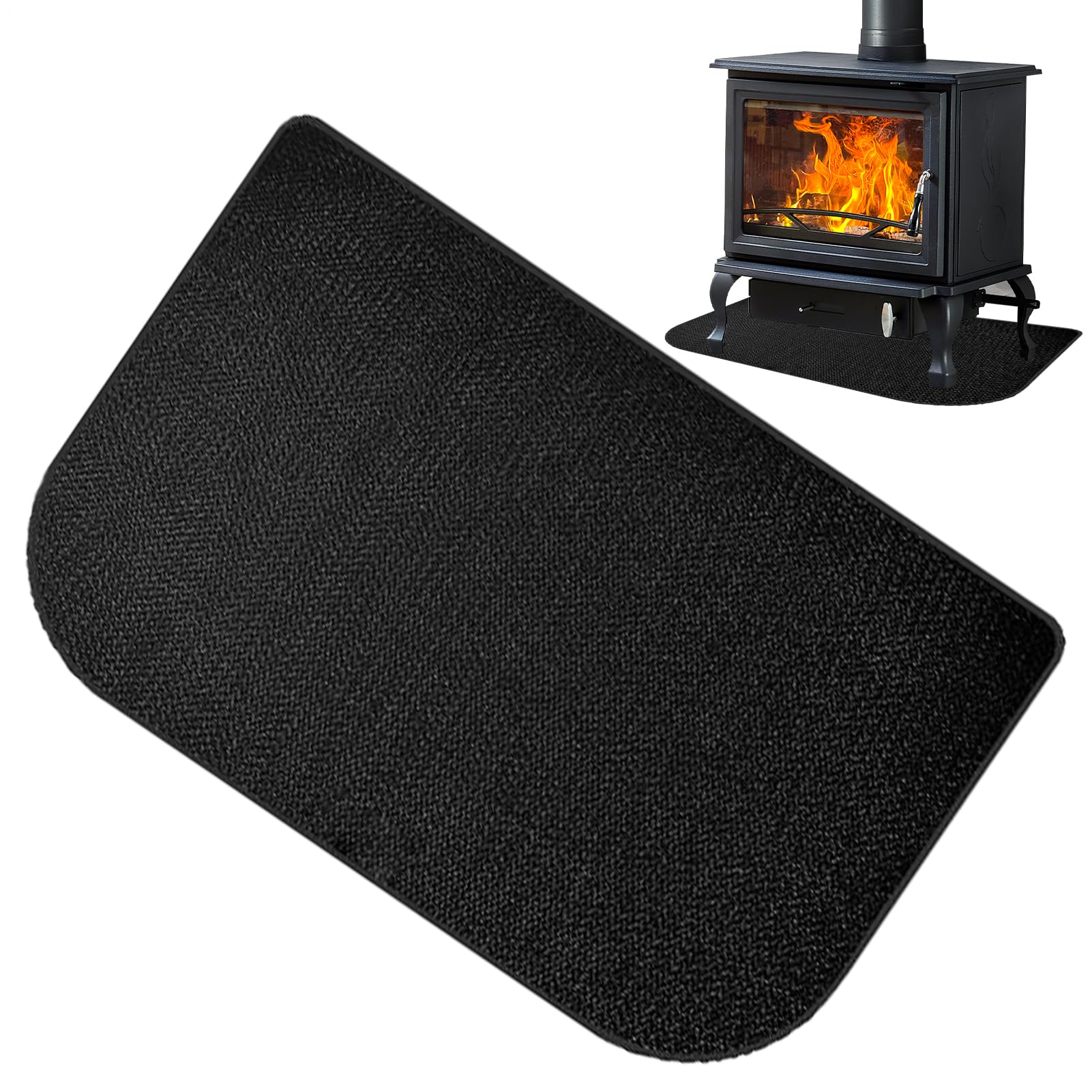Tappeto per Resistente Al Calore Ignifugo Antiscivolo | Tappetino Per Stufa A Pellet Focolare Pavimento Per Interno Ed Esterno, Soggiorno, Cucina, Casa, Appartamento, Pavimento,