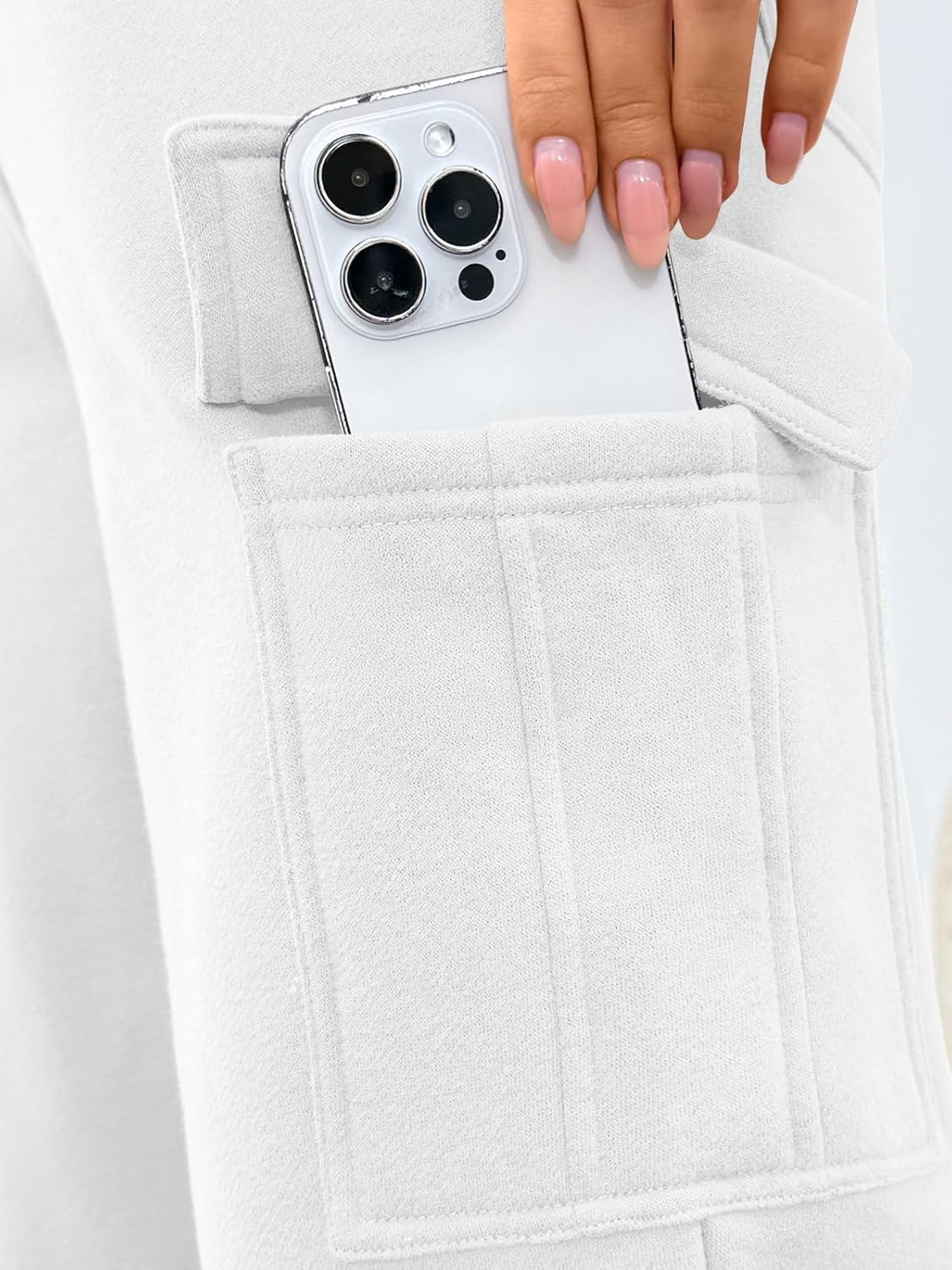 Trendy Queen Women's Cargo Sweatpants, Wide Leg Workwear Pants with Pockets & Elastic Waist, Casual Joggers for Travel - Image 6