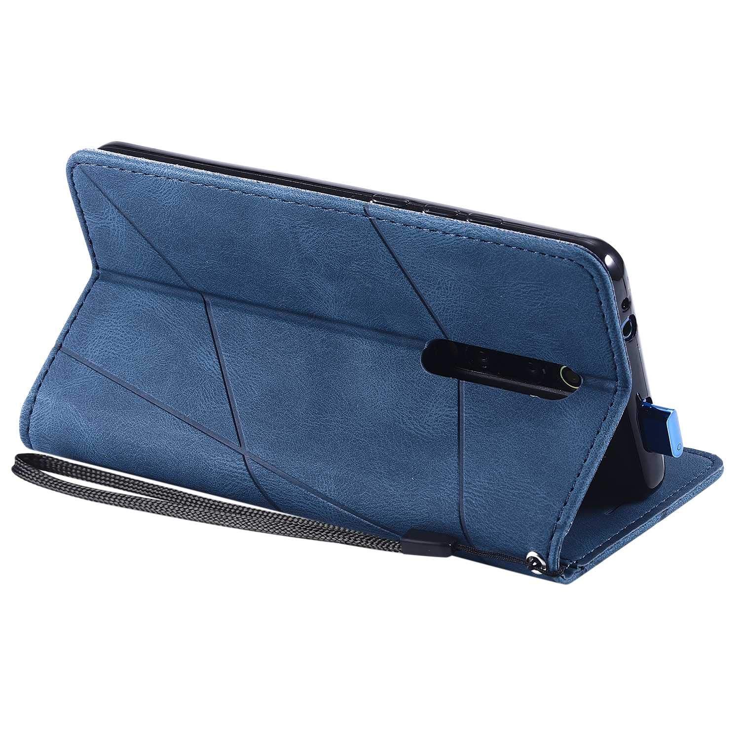 Per Xiaoi Redi Note 12 Pro+ 5G Slot per schede Design ultra sli stile libro Folio Flip Custodia in pelle PU in piedi Custodia interna TPU per cellulare - Blu
