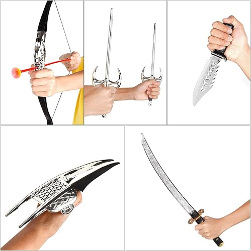 Miniatura 5 de Juego de guerrero ninja con de arco y flecha para niños katana y armas de juguete