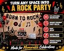 Festiko Born To Rock Party Decorations Banner - Musical Instruments Music Note Garland For 1950's Rock And Roll Themed 50S Vintage Party Decoration Supplies, Multicolor gallery image
