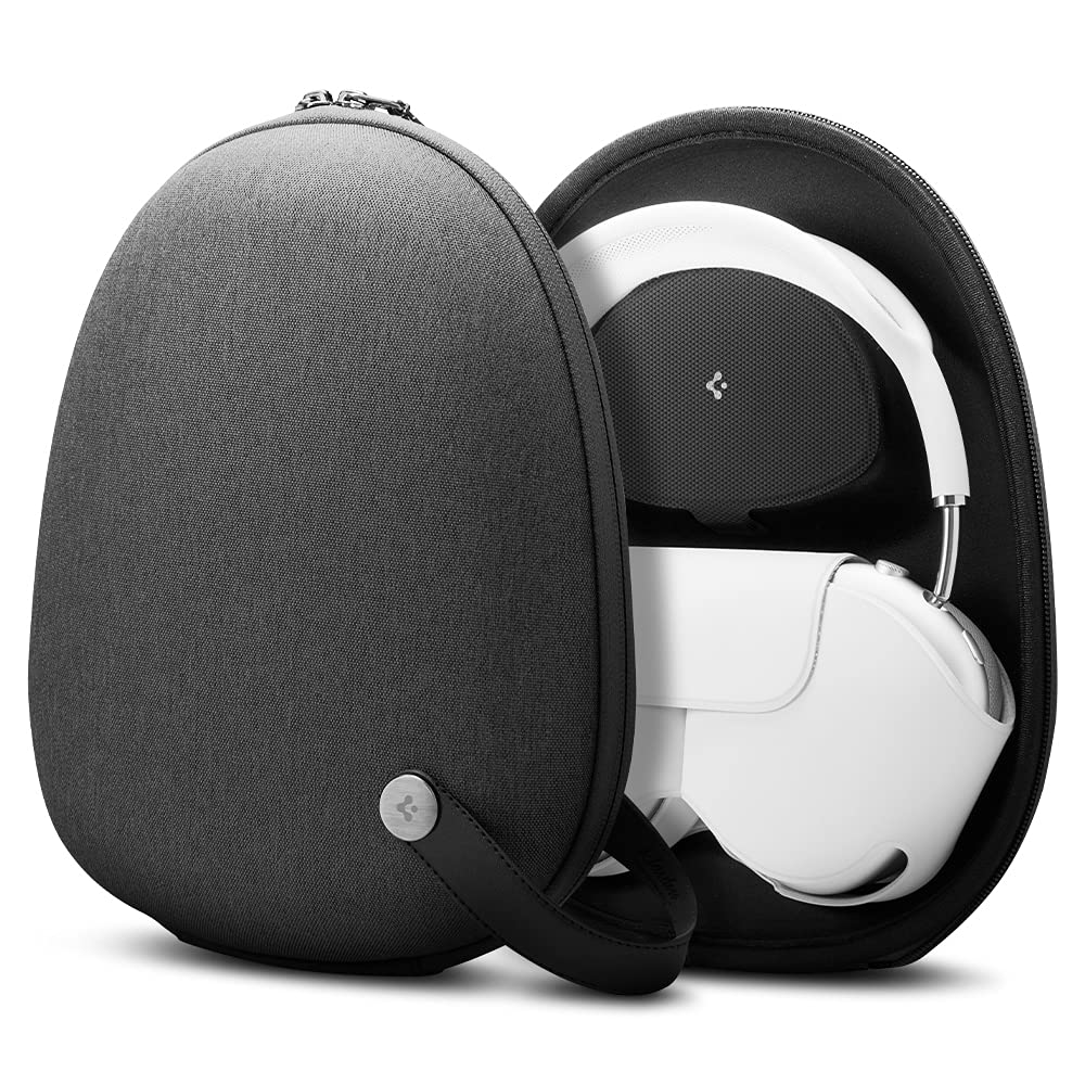 Spigen Klasden Custodia Da Trasporto Per AirPods Max – Tasca Per Cavi, Maniglia, Compatibile Con Smart Case Apple, Grigio Antracite