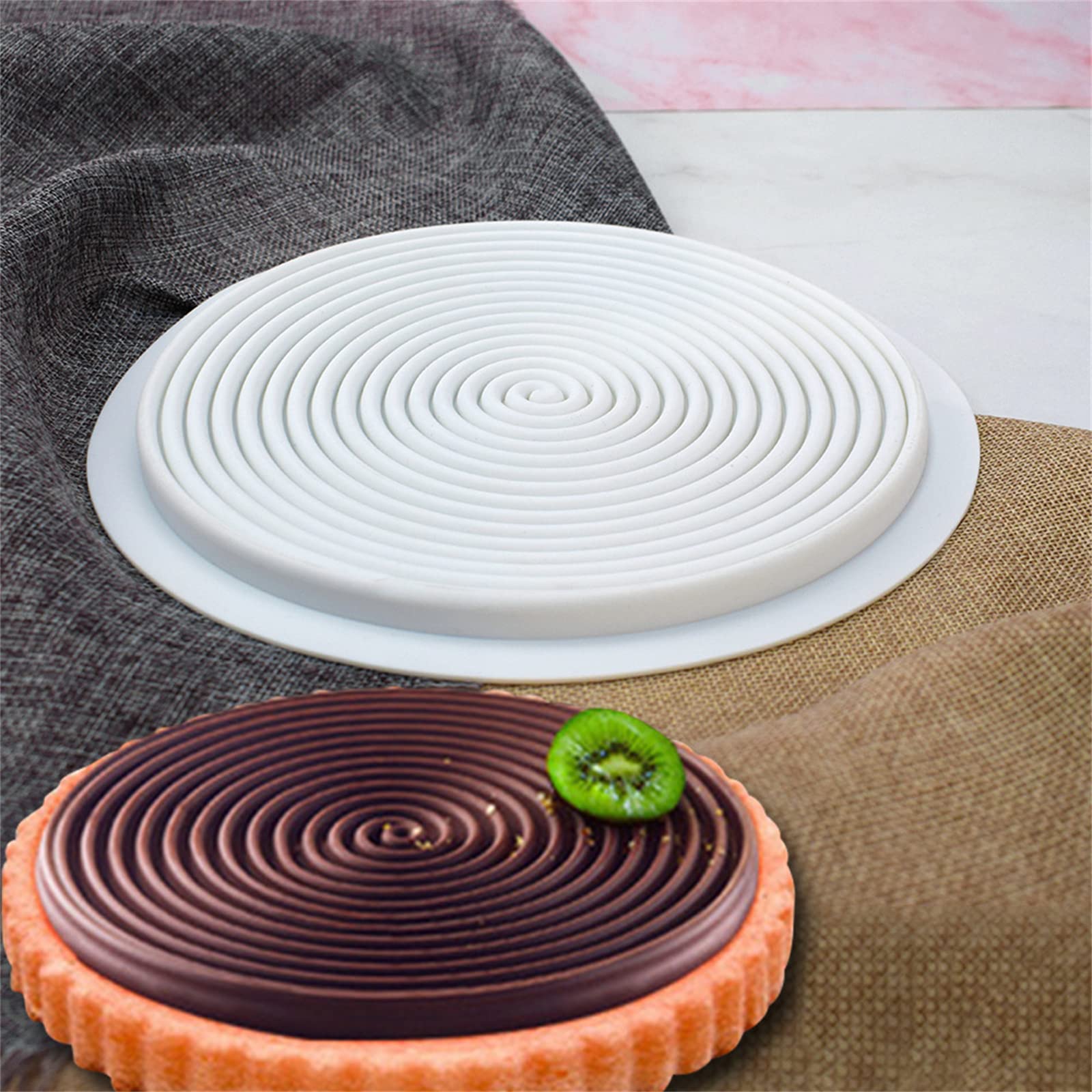 6er Silikon-Backform – Spiralförmige Muffinform Für Kuchen, Mousse & Desserts | Hitzebeständig, Spülmaschinengeeignet