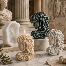 Medusa Silicone Mold for Resin Casting, Candle Making & Soap Craft, 3D Greek Mythology Goddess Mold for Epoxy Resin Art, Plaster Decor, Aromatherapy Candle, Gothic Home Decoration