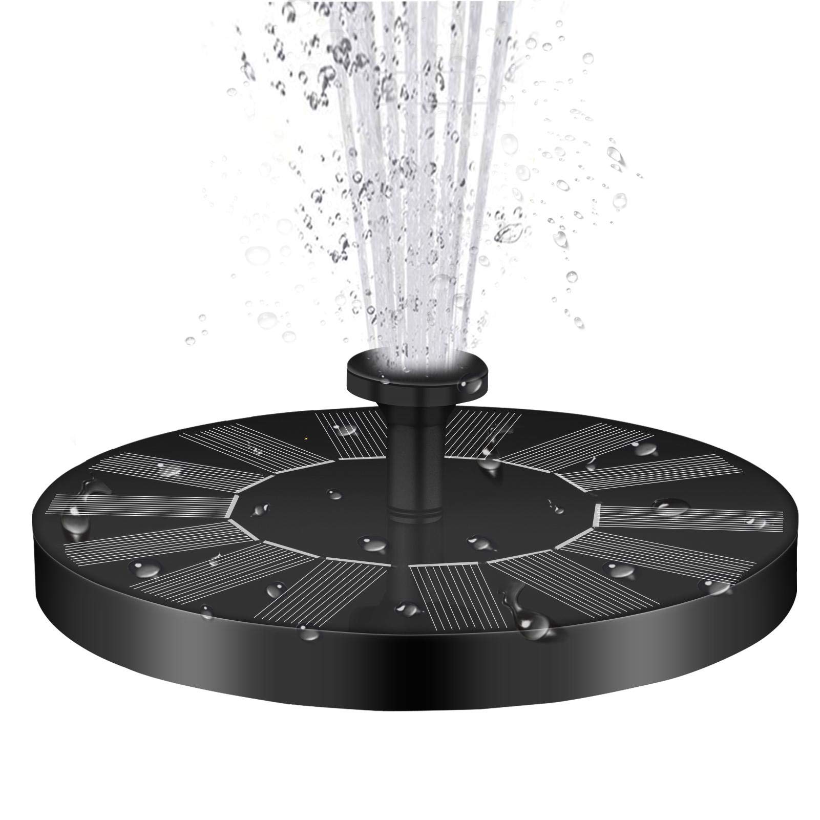 Solar Fountain | Solar Powered 1.4W Fountain Pump with 4 Water Types, Freestanding Floating Bird Bath Water Pumps for Garden, Patio, Pond and Pool