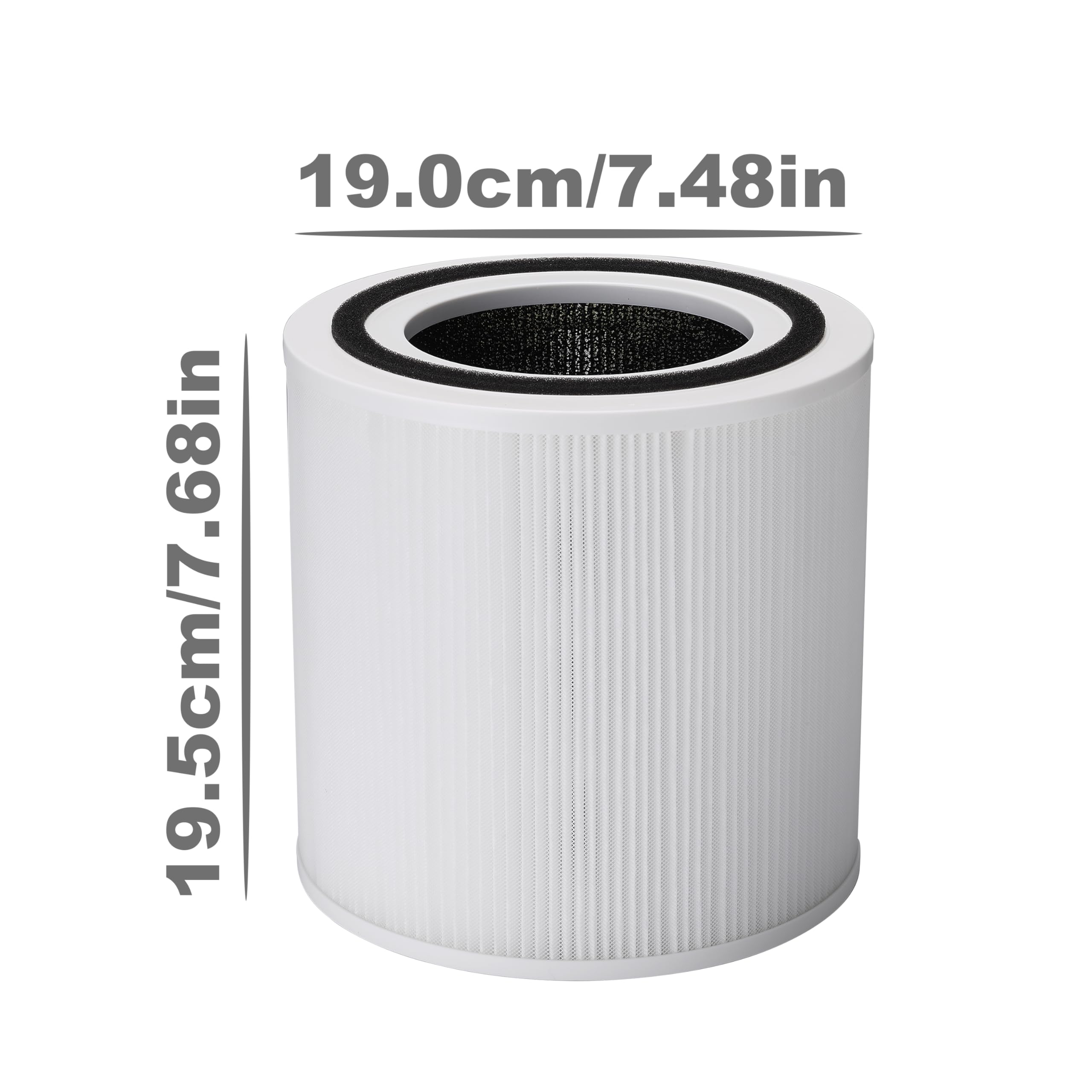 Zestaw 2 zamiennych filtrów Hepa 3 w 1, kompatybilny z oczyszczaczem powietrza TaoTronics TT-AP005, HERILIOS HS-AP005
