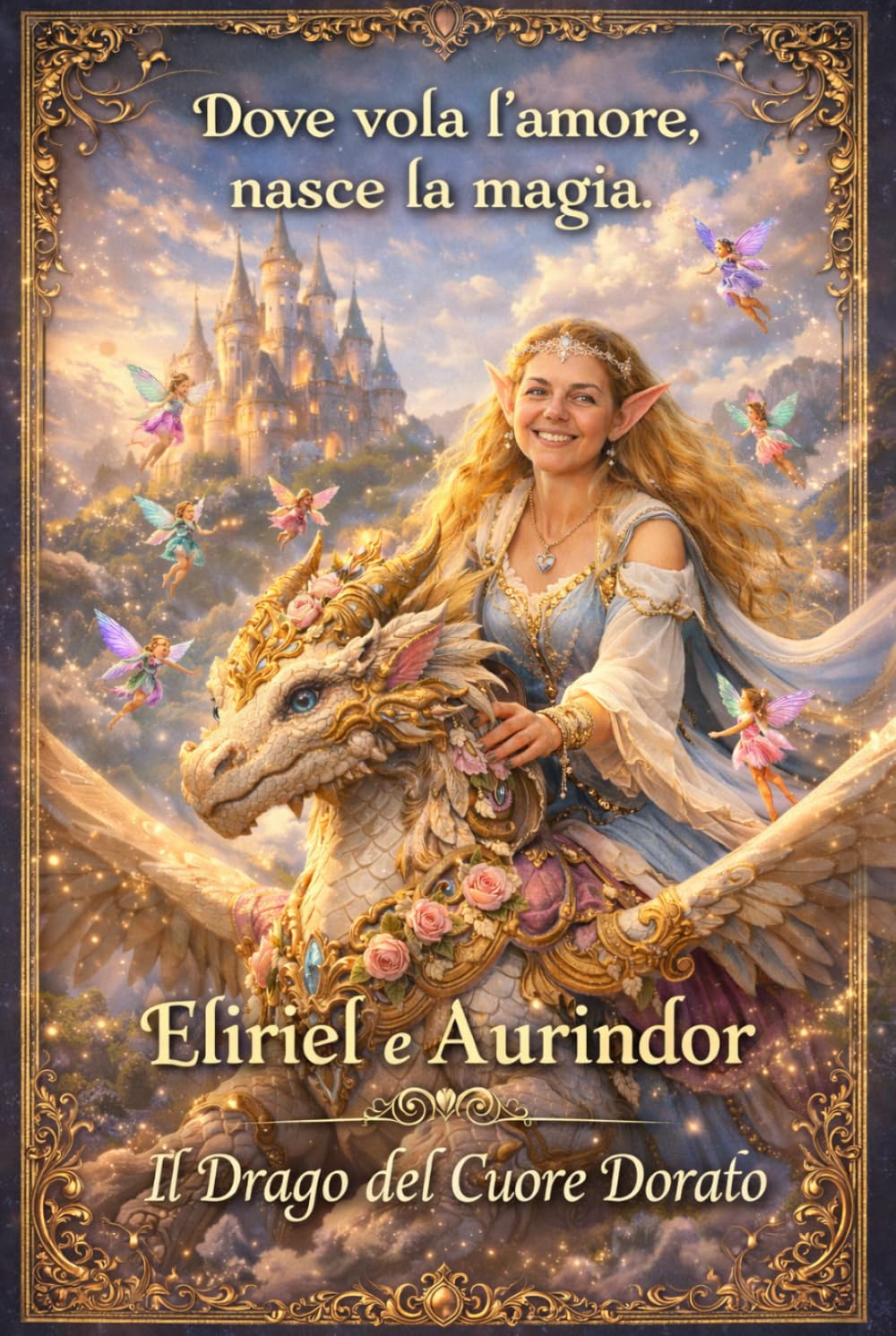 Album illustré Eliriel e Aurindor édition de luxe dragon doré