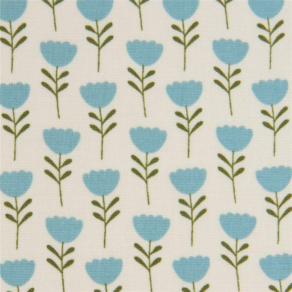 Blue Tulip Fabric by Michael Miller in Cream (per 0.5m Unit) Amazon.co.uk Home & Kitchen