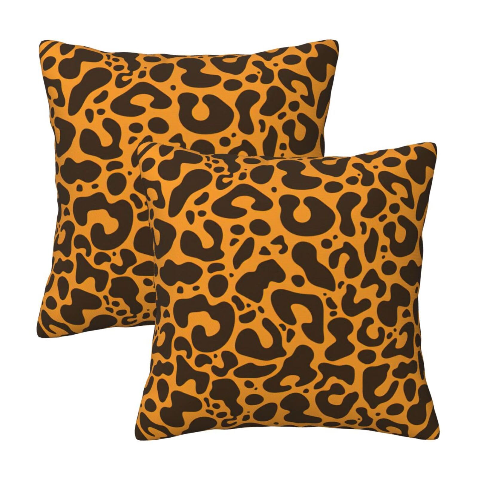 RRhgipp Leopard Pattern Throw Pillow Cases Decorative Cushion Covers Couch Bed Sofa Decoration Xmas Gifts Bed