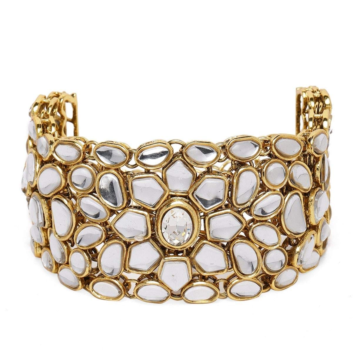 See full amazon price history chart for ACCESSHER Traditional and Ethnic Designs Inspired Gold Plated Kundan Embedded Statement Bracelet/Kada with Lobster Closure for Women and girls | Gifting for karwachauth | ACCESSHER Traditional and Ethnic Designs Inspired Gold Plated Kundan Embedded Statement Bracelet/Kada with Lobster Closure for Women and girls | Gifting for karwachauth | (B0913D5HZ1) Amazon Price History, Amazon Price Tracker