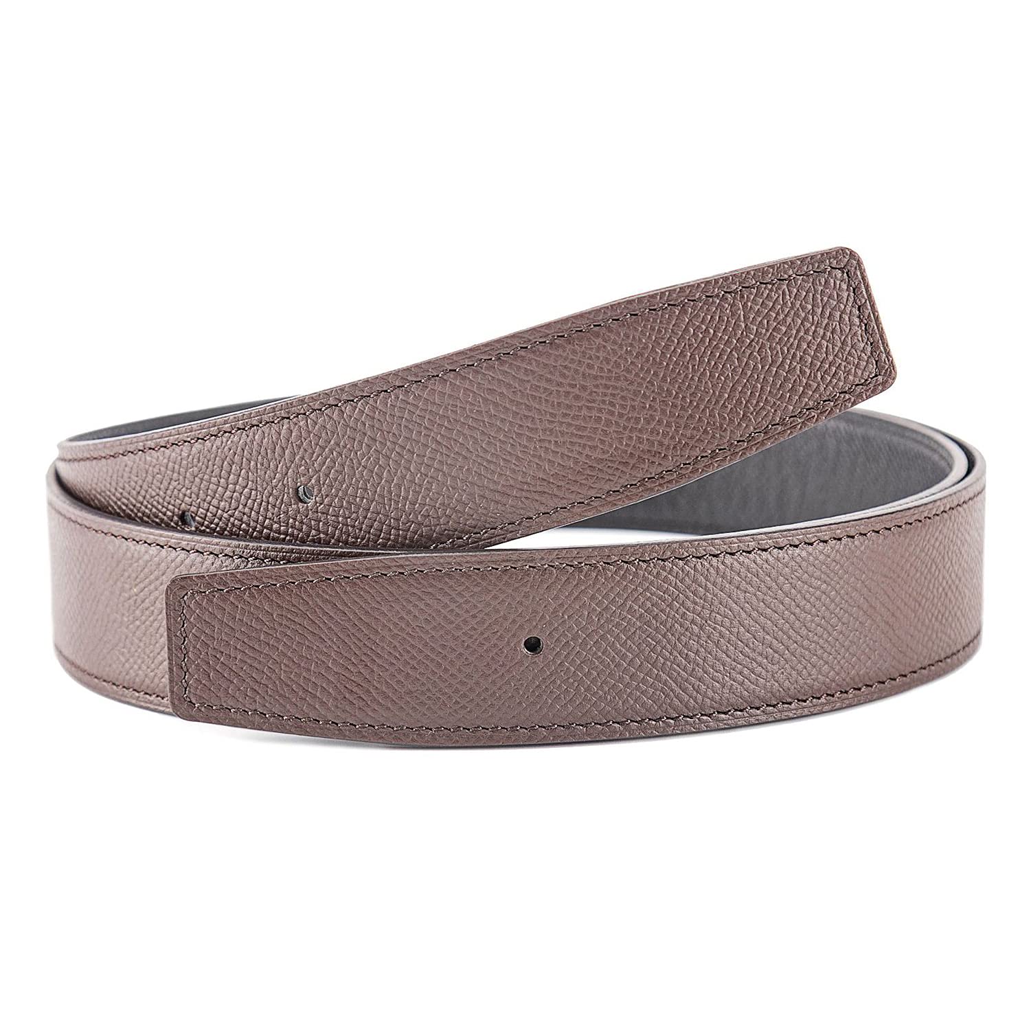 Vatee's Cinturón de repuesto reversible de piel auténtica sin hebilla de 3,8 cm/3,2 cm de ancho, H285 Marrón Negro, X-Large