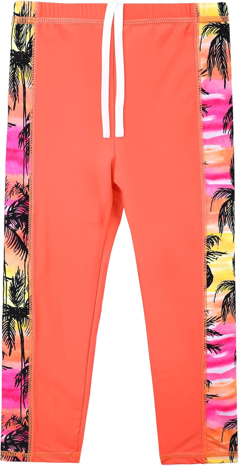 TFJH E Girls Long Sleeve Swimsuit Two Piece Swimwear 3-12 Years UPF 50+ Sunsuits
