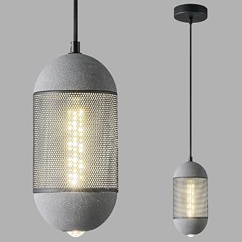 Modern Concrete Pendant Light,Modern Industrial Hanging Cement Pendant Lighting Fixture for Kitchen Island Dinning Room Bedroom Living Room Bar