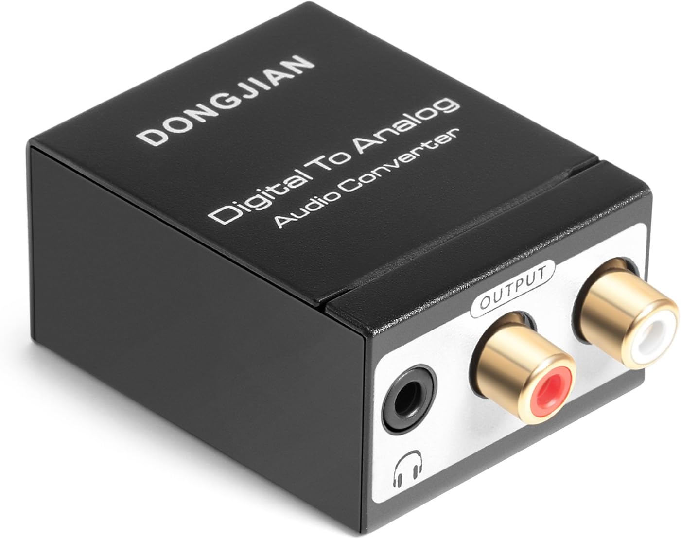 DONGJIAN Digital to Analog Audio Converter DAC Converter Digital Optical Toslink Coaxial to Analog RCA L/R 3.5mm Jack Stereo Audio Adapter Converter with Optical Cable for HDTV PS3 PS4 TV Box