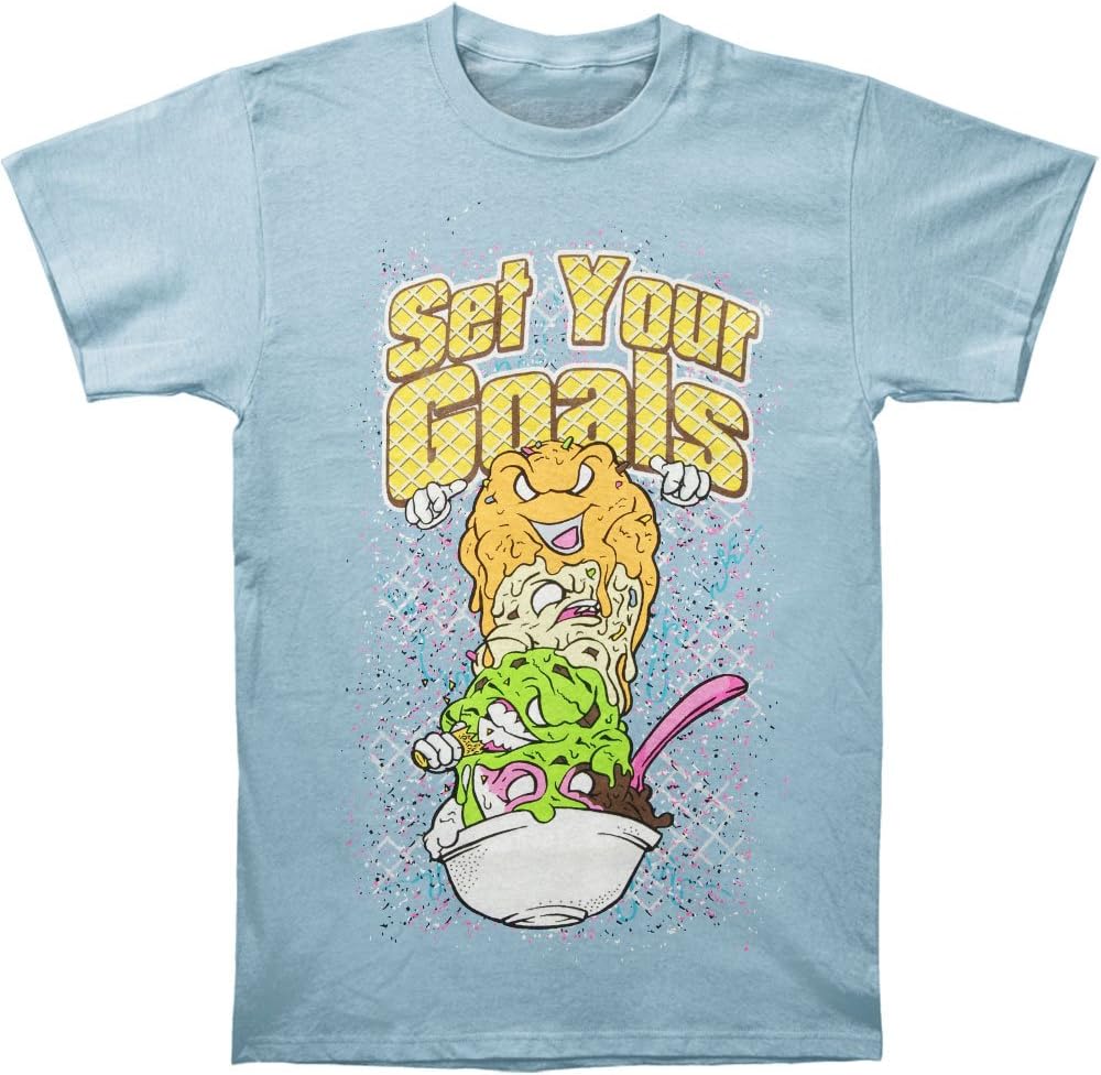 Set Your Goals Men's Ice Cream T-Shirt X-Large Blue