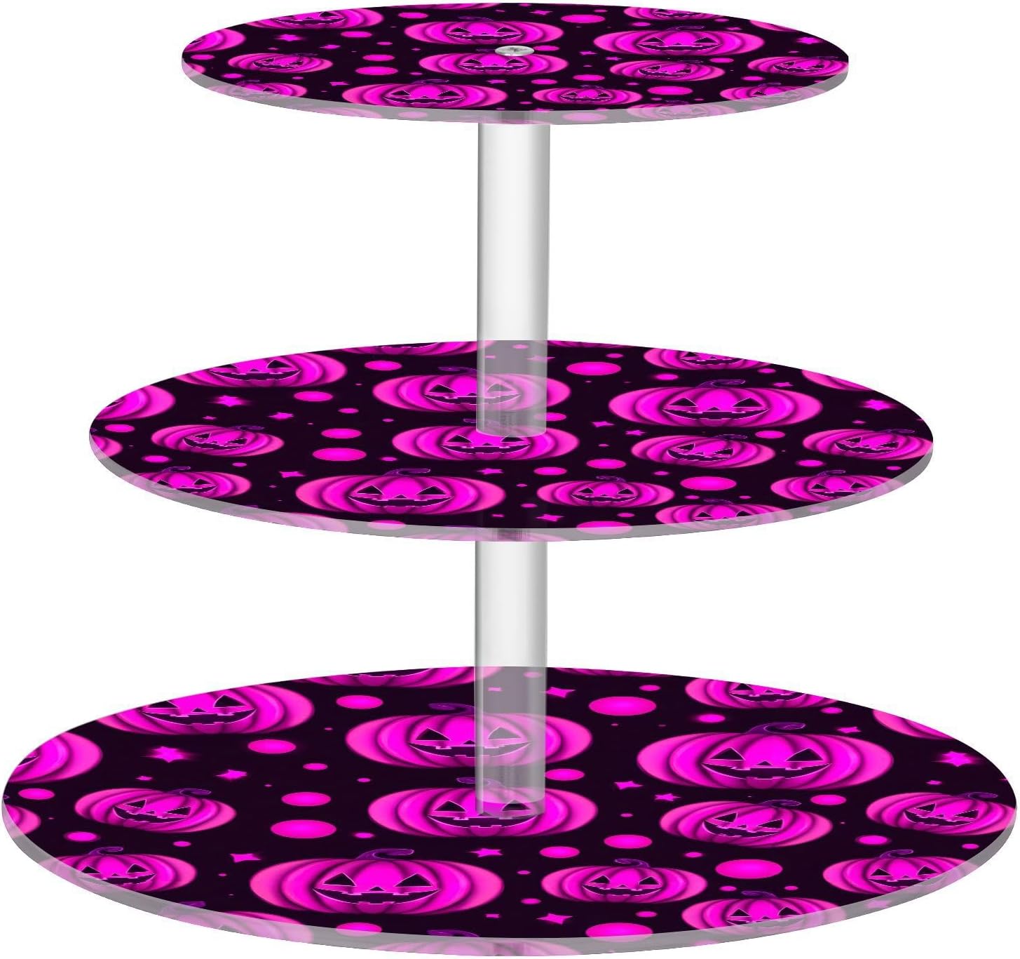 Pumpkin Halloween 3 Tier Acrylic Cupcake Stand, Cupcake Stand for 34 Cupcakes for Weddings,Christmas,Holidays,Parties,Birthday,Printed Cupcake Tower 23301042
