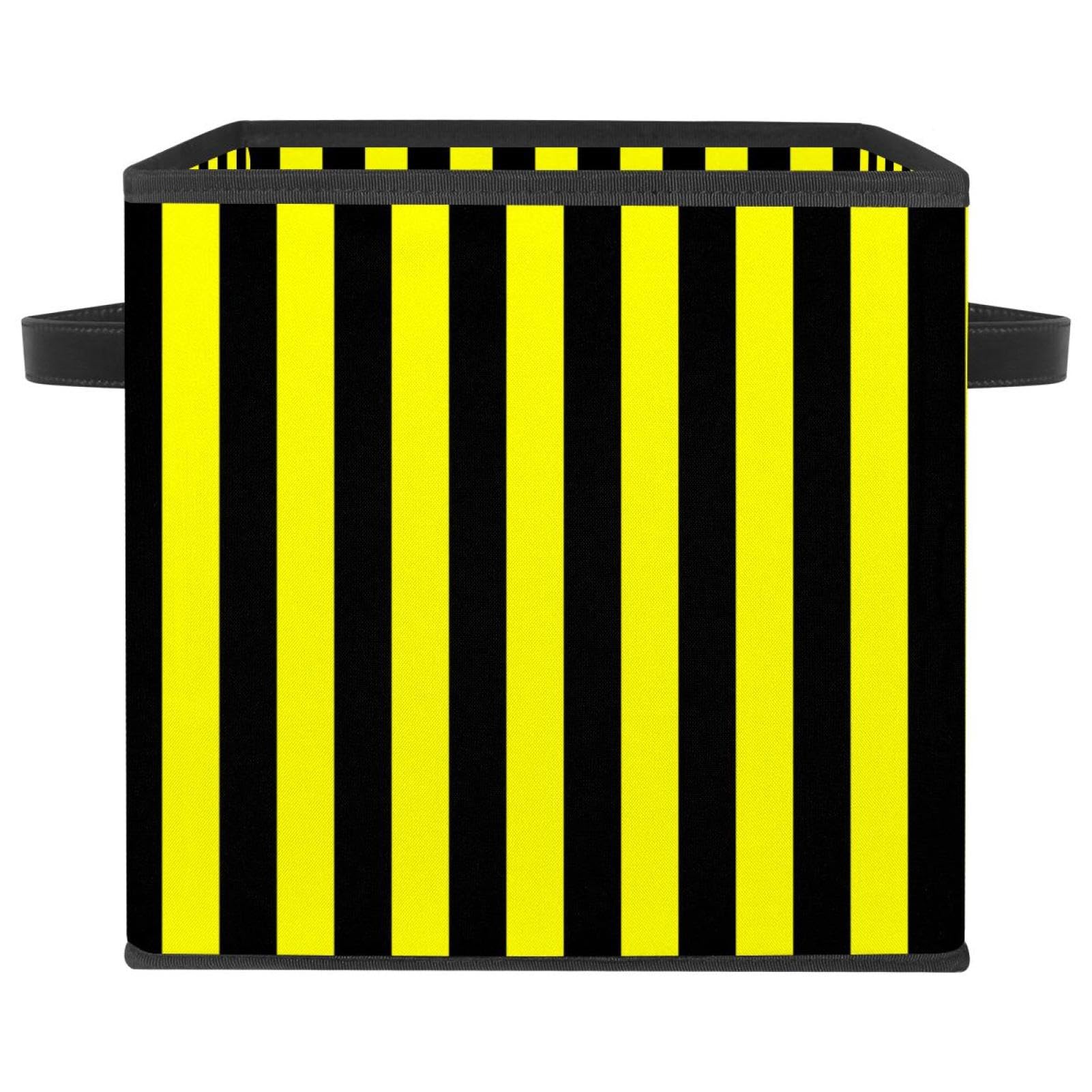Boîte de rangement pliable jaune et noire pour sublimer la décoration de votre chambre