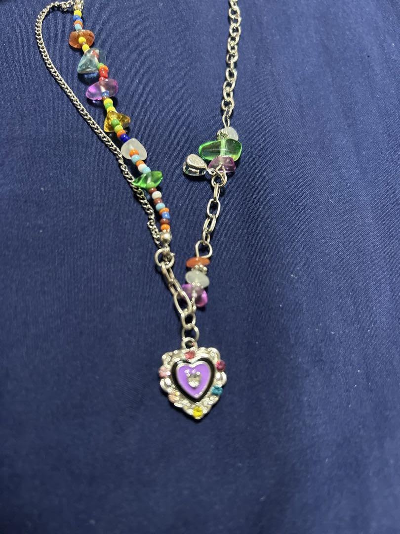 Amazon.co.jp: ネックレス 個性的 カラフル ハート 海外 シティ 夏