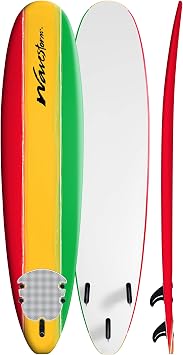 Wavestorm 8 Classic Longboard Surfboard 3 Solid Colors WS18-SRF107-TRI