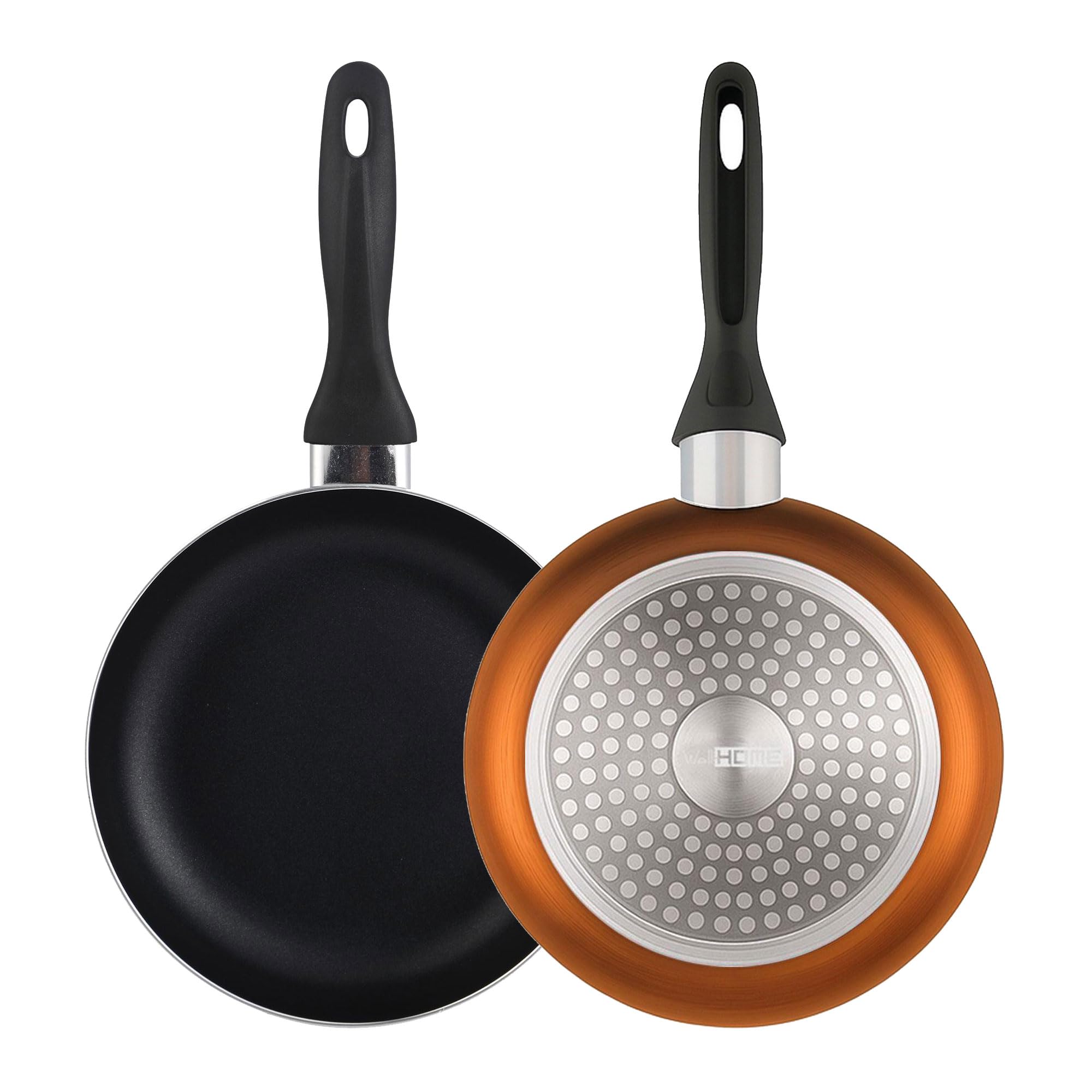 Set of Non-Stick Frying Pans Ø28x5cm, Induction, in Pressed Aluminium, in Bronze Colour