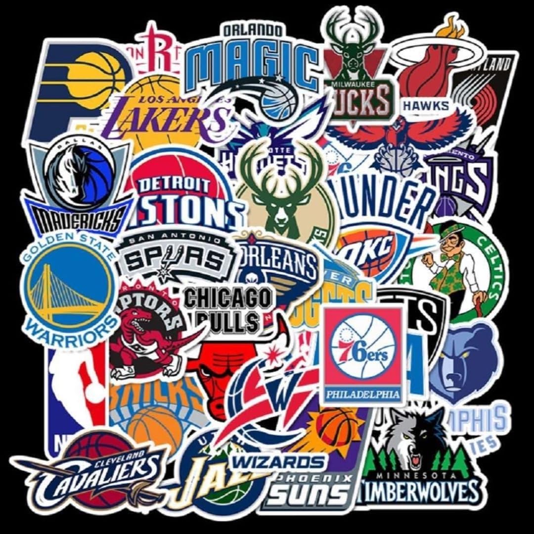 Amazon.co.jp: NBAチーム ロゴ一覧 エンブレム バスケットボール ステッカー 32枚 : スポーツ＆アウトドア