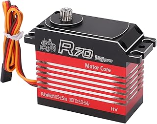 Servo motor, 70 kg de alto torque sem núcleo servo motor IP67 à prova d'água CNC engrenagens precisas para 1:5 RC carro barco robô