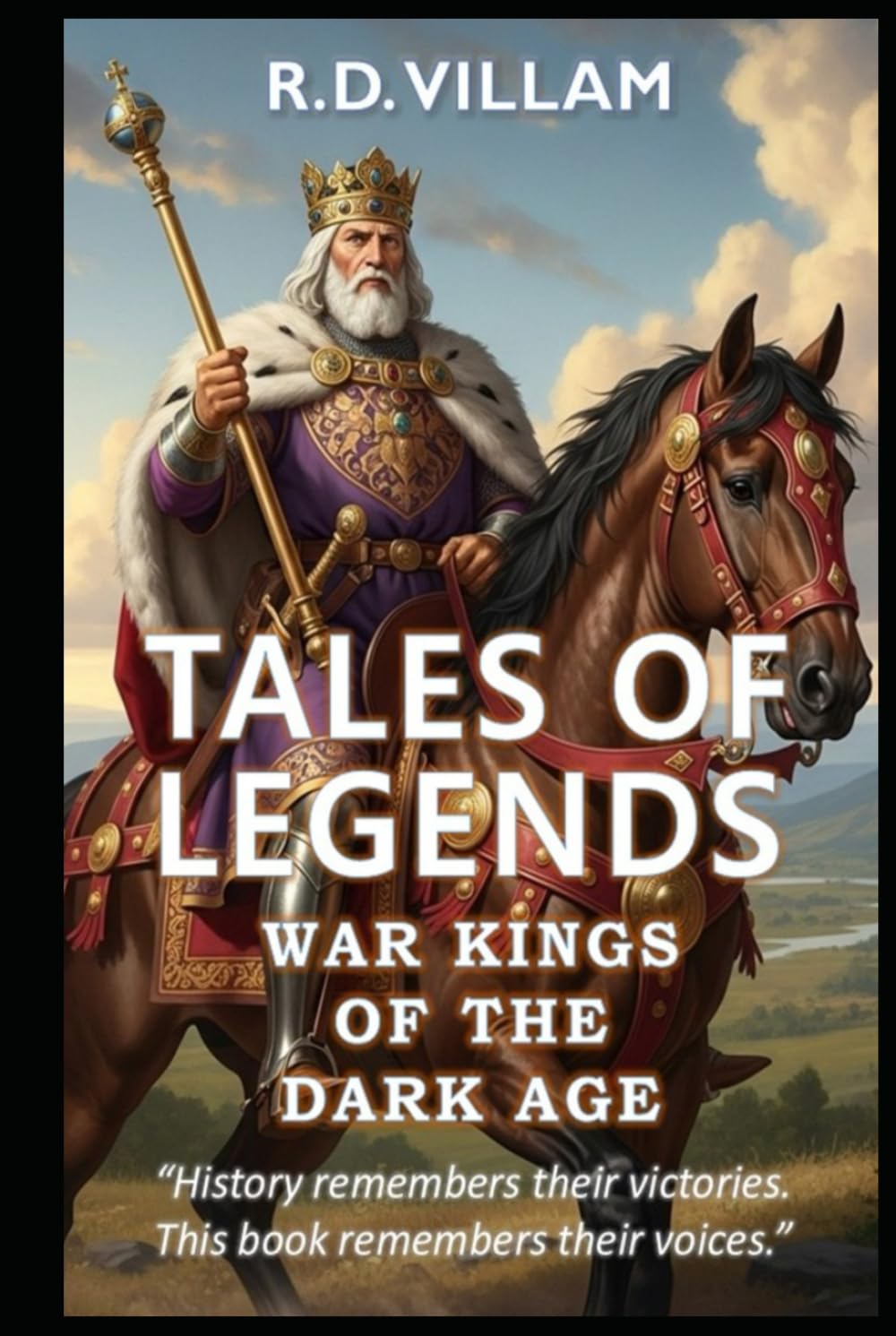 Tales of Legends: War Kings of the Dark Ages: 20 First-Person Stories of Ancient Generals, Empire Builders, and Legendary Conquerors in History      Hardcover – August 11, 2025