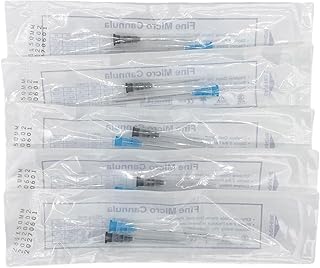 Disposable Blunt Tip with Puncture for Body Lifting 23g 25g 27g 30g 50mm/38mm Gauge Size Optional (5pcs 23g 50mm), Orange