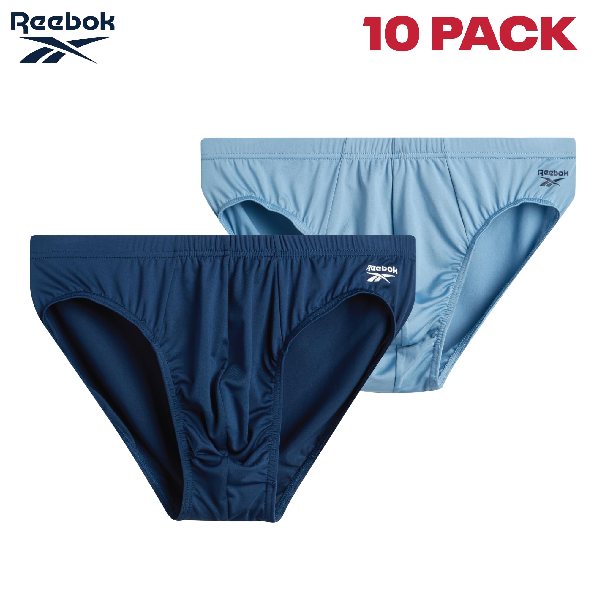 Reebok Męskie majtki z niskim stanem, 5 sztuk, miękka bawełniana bielizna z podtrzymującą torebką konturową, wspierające dopasowanie do codziennego noszenia