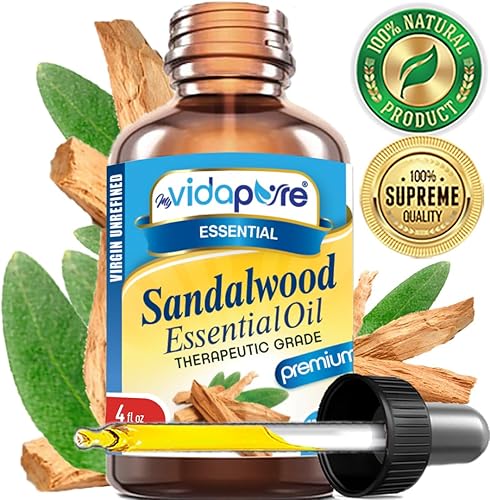 Miniatura 2 de Aceite esencial de sándalo 100% puro, natural, sin diluir, grado terapéutico, aceite esencial de 4 fl oz - 4.1 fl oz para aromaterapia, jabones,