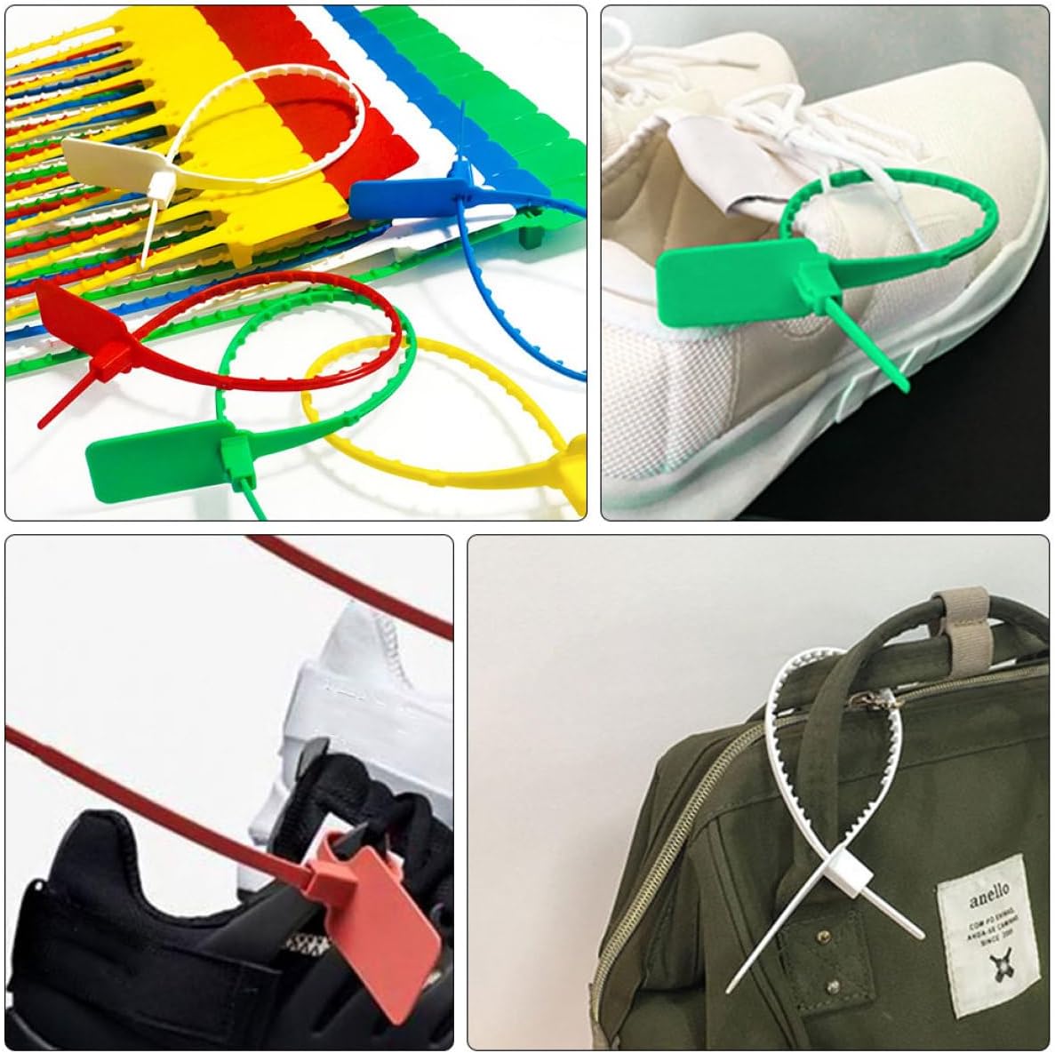 100pcs Plastic Security Tamper Seal Zip Tie for Logistics Packaging -Theft and -Exchange Use Self-Locking Tags for Containers and Trucks
