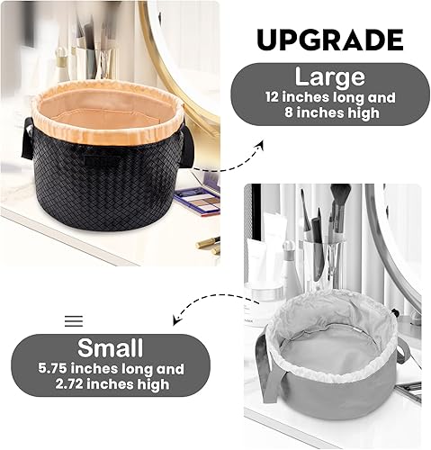 Miniatura 5 de Organizador de maquillaje grande con cordón, bolsa de maquillaje de barril para cosméticos, bolsa de aseo para viajes, bolsas de maquillaje