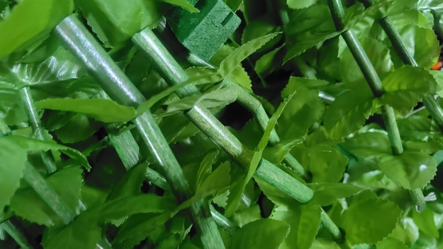 FlavorThings Tropical Flower Curtain Fabulush Fabric Flowers Beaded Bamboo Curtain or Doorway Room Divider Party Wedding Kids Bedroom Decorations- Green Leaves with Green Beads - Image 2