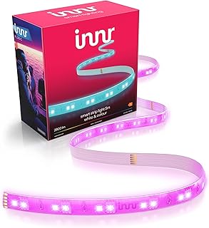 innr LED Strip Zigbee, kompatibel mit Hue* & Alexa, Premium RGBW Weiß & Farbe, extra hell 2800 lm, tief dimmbar, indirekte LED Beleuchtung, Lightstrip für Wohnzimmer & Schlafzimmer, 5 m