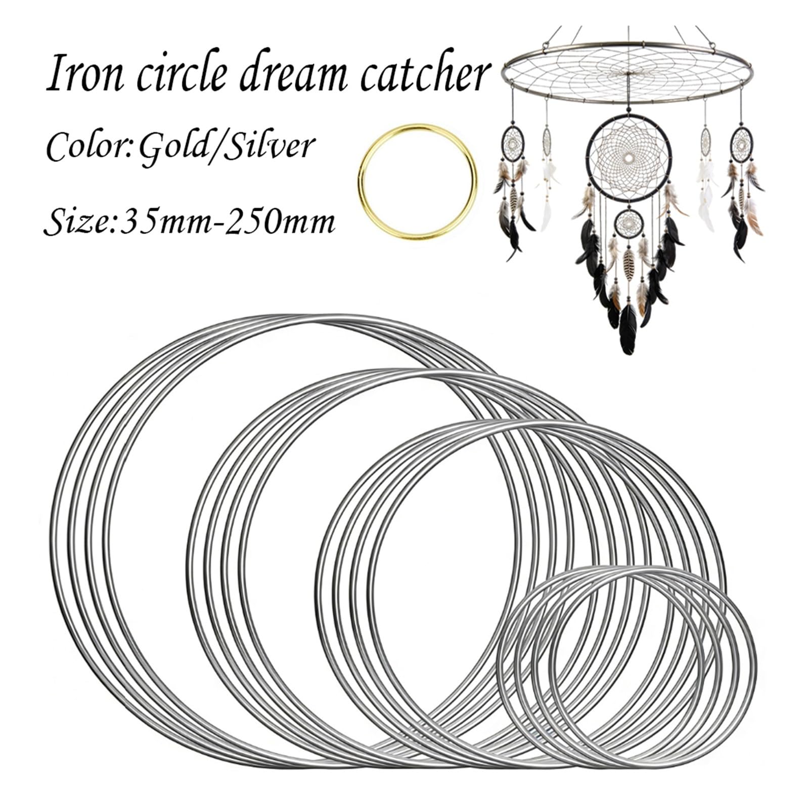 dream catcher ringe 2–20 Stück Traumfänger-Kreolen in verschiedenen Größen