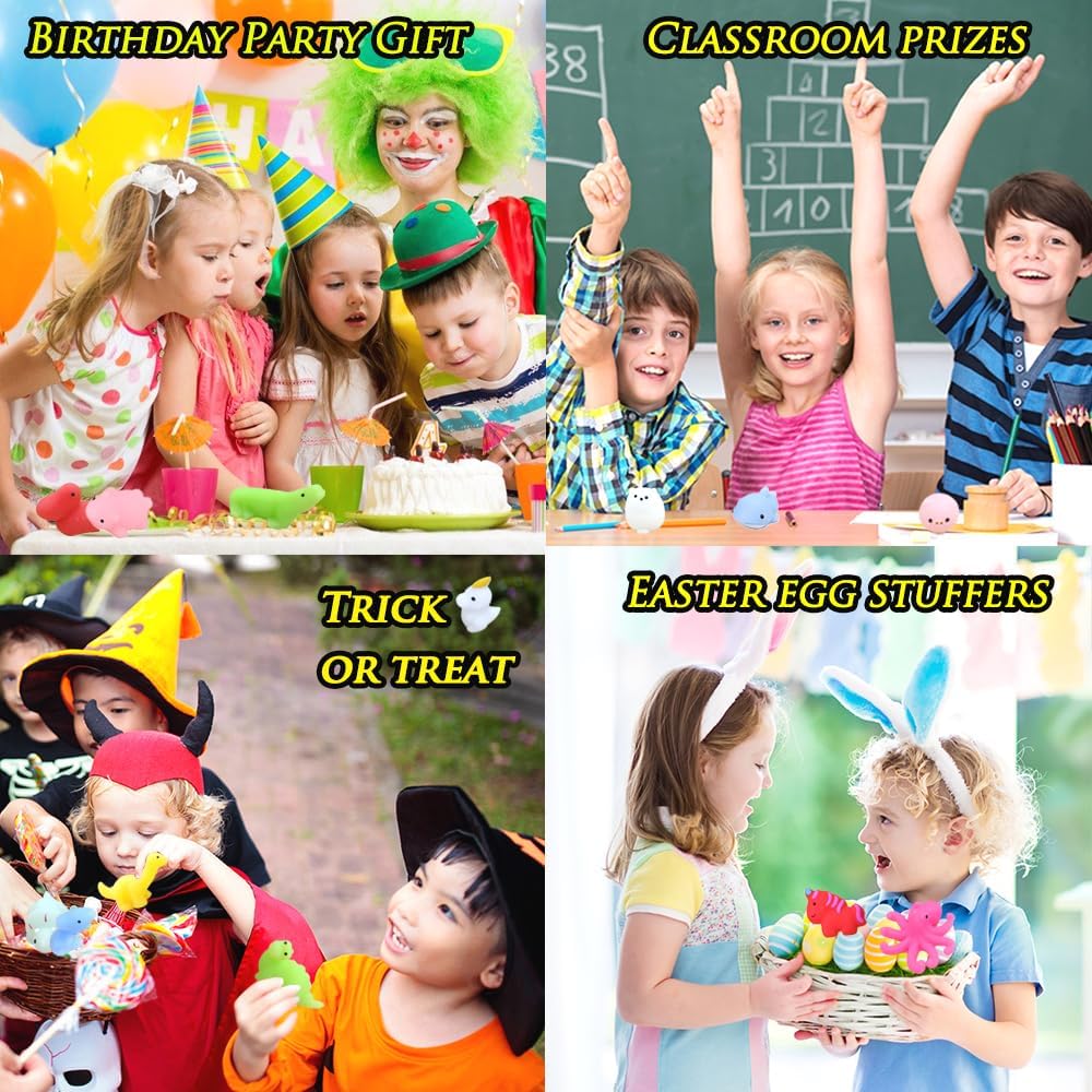 120Pcs Random Mochi Squishy Toy Bulk, Kawaii Squishy Fidget Toys Squishies for Kids Christmas Party Favors, Goodie Bag Stuffers, Birthday Gifts, Classroom Prizes, Carnival Prizes - Image 6