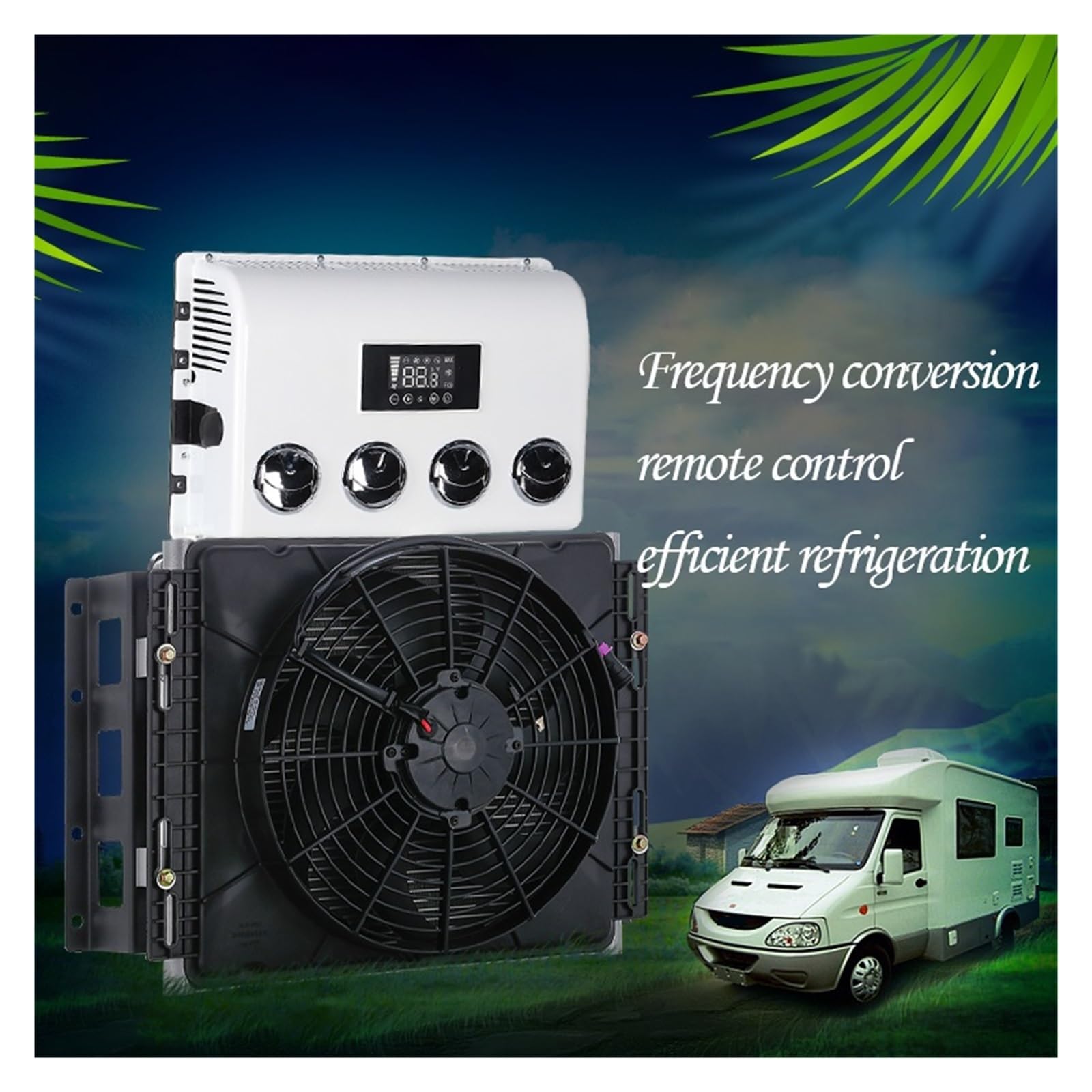 Sistema De Aire Acondicionado For Coche Eléctrico DC 12V 48V EV A/C Potente Fácil Enfriar Cualquier Momento