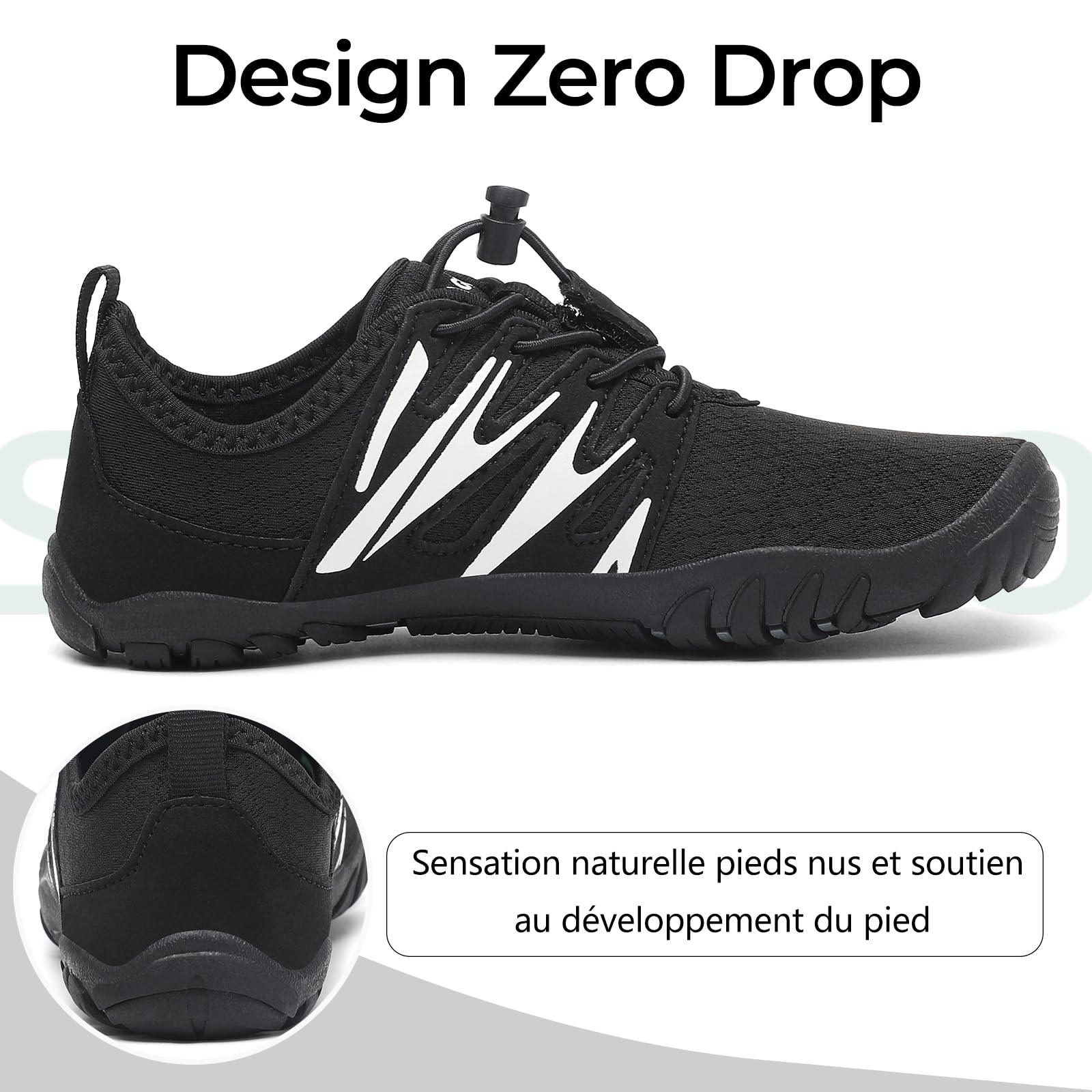 SAGUARO Chaussures Aquatiques Enfant Chaussure d'eau Barefoot Minimaliste Séchage Rapide Respirantes pour Plage Piscine Mer Rivière, GR.25-38