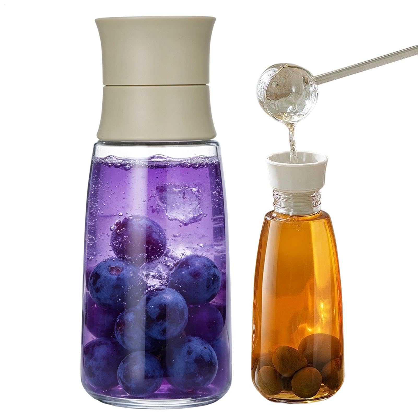 Botellas de vidrio para jugo y recipientes para leche y café de 500ml