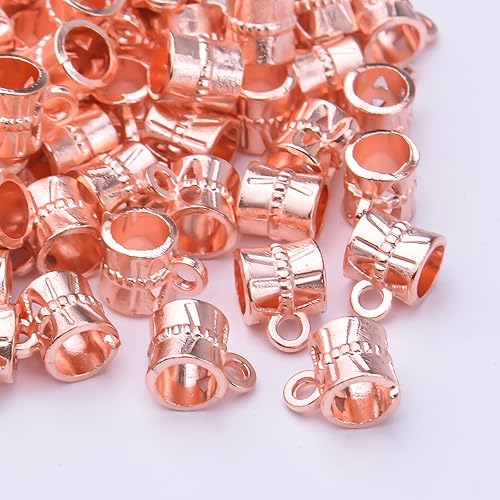 Vista 11 de Pulseras de cuentas de fianza marrón antiguo de 100 cs, conectores colgantes, cuentas espaciadoras tibetanas para hacer joyas, manualidades