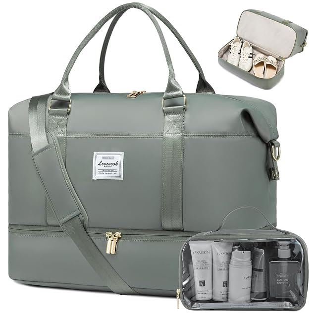 LOVEVOOK Travel Bag Weekender Bags for Women Carry on Overnight Bag with Shoe Compartment Duffle Bag with Laptop