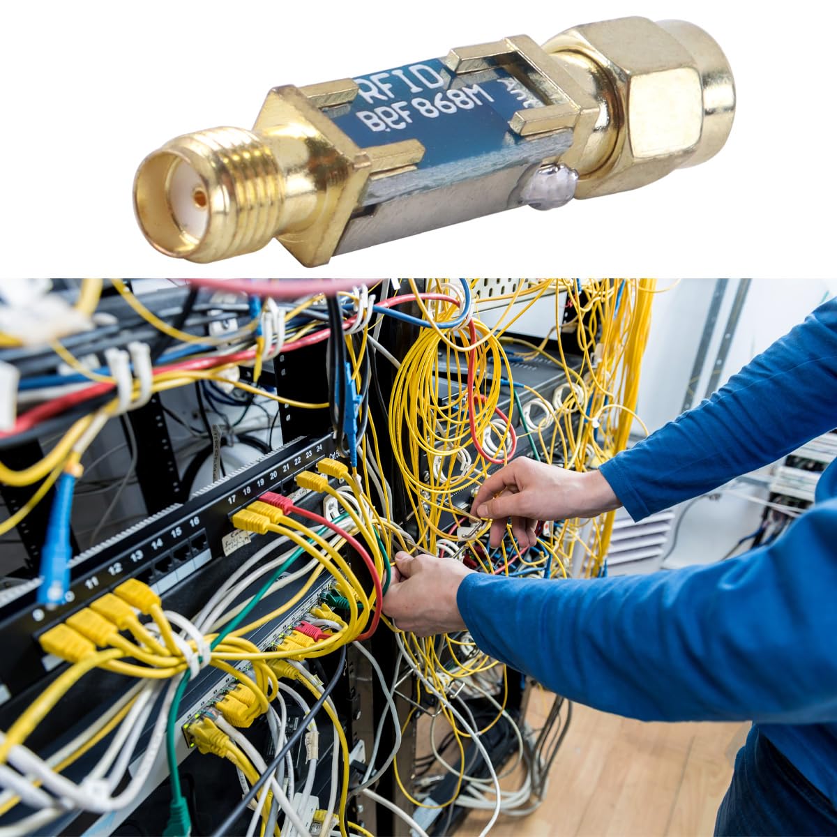 SYLEN Filtr pasmowy, impedancja 50 omów, dla RPSMA, do sieci LoRaWAN i helowych