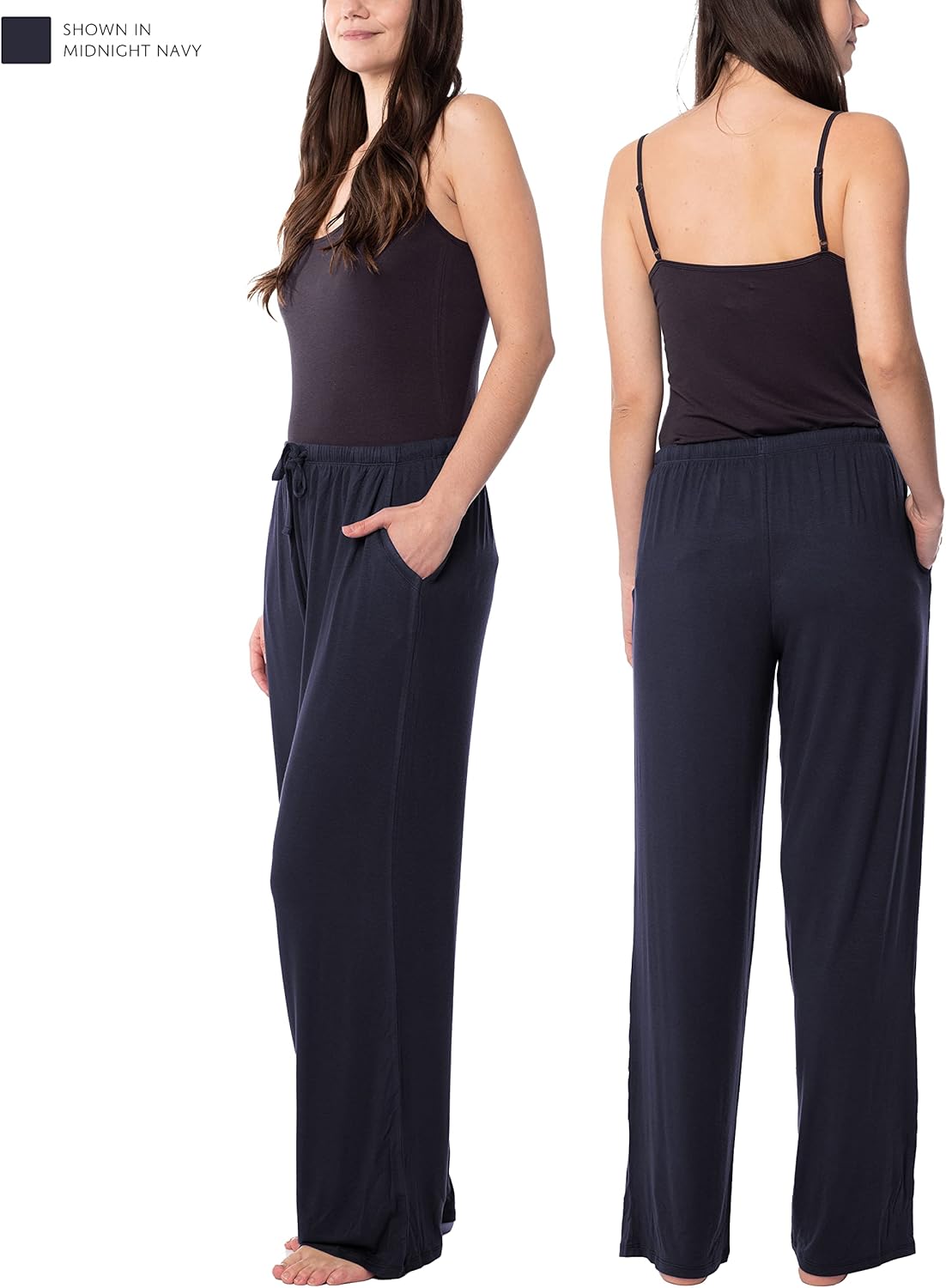 Sexy Basics Women's 3 Pack Super Soft Drawstring Yoga Lounge PJ Sleep Pants - Image 3