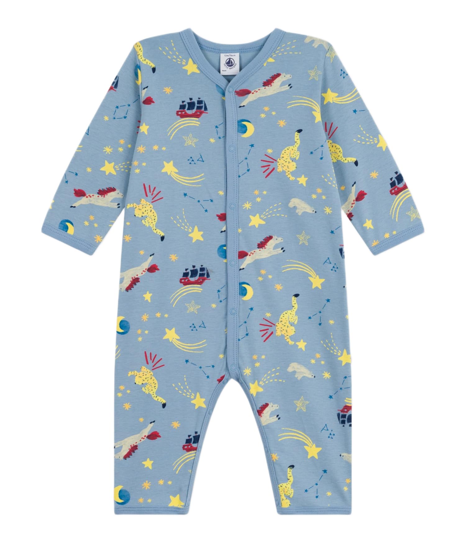 Petit Bateau Pyjama Bébé en Coton sans Pieds Imprimé A0e6b01 Vêtements Nuit Mixte bébé (Lot de 1)