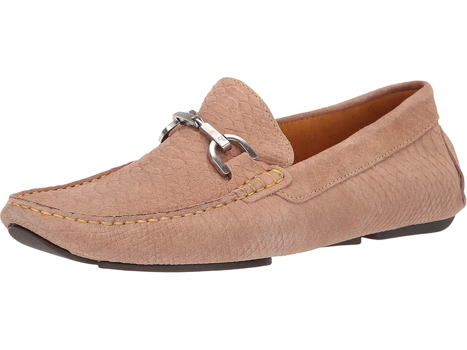 

Donald J Pliner Victor (Taupe Embossed Suede) Men's Slip-on Dress Shoes